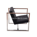 Angle Brushing Stainless Steel Lounge Chair